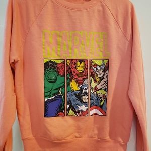 Marvel comics lightweight sweatshirt peachy color